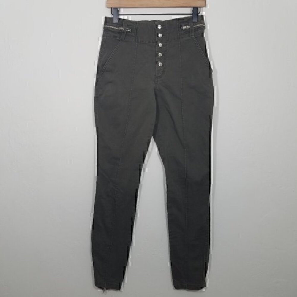 A.L.C. Button Fly High Rise Zipper Stretch Jeans Size 8